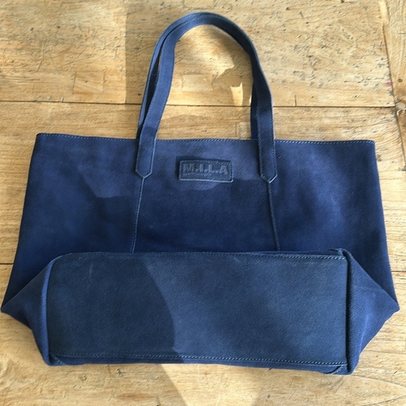 M.I.L.A. Luxe Bag | Suede | navy | Tote | Shoulder Bag - Picture 6 of 10